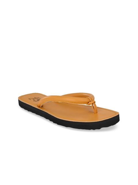 

Zebba Women Mustard Yellow Solid Thong Flip-Flops