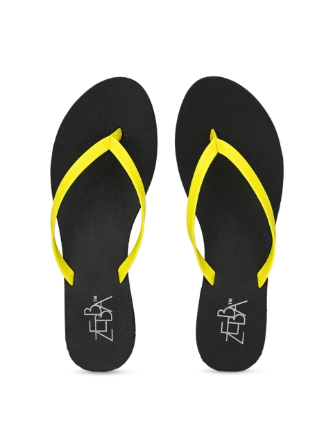 

Zebba Women Yellow Solid Flip Flops