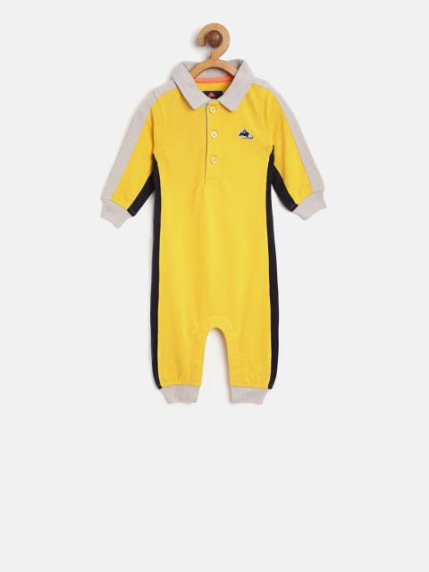 

Cherry Crumble Unisex Kids Yellow Solid Bodysuit