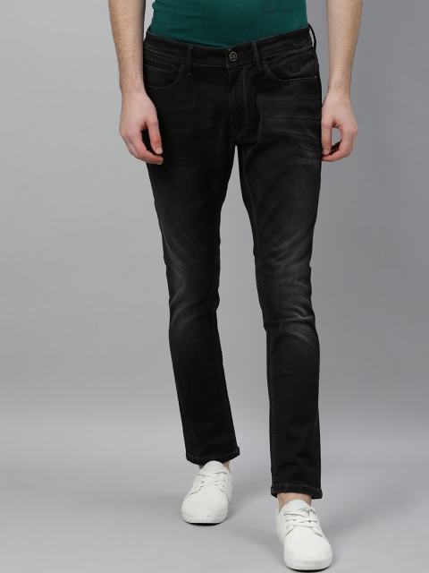 

RARE RABBIT Men Black Slim Fit Mid-Rise Clean Look Jeans