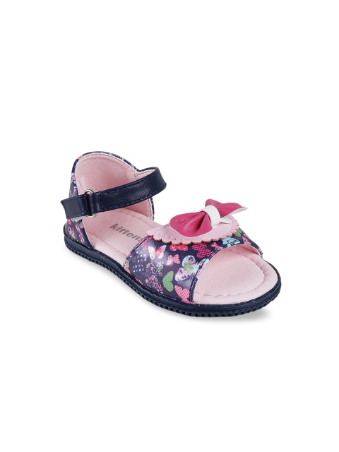 

Kittens Girls Multicoloured Butterfly Print Open Toe Flats, Multi