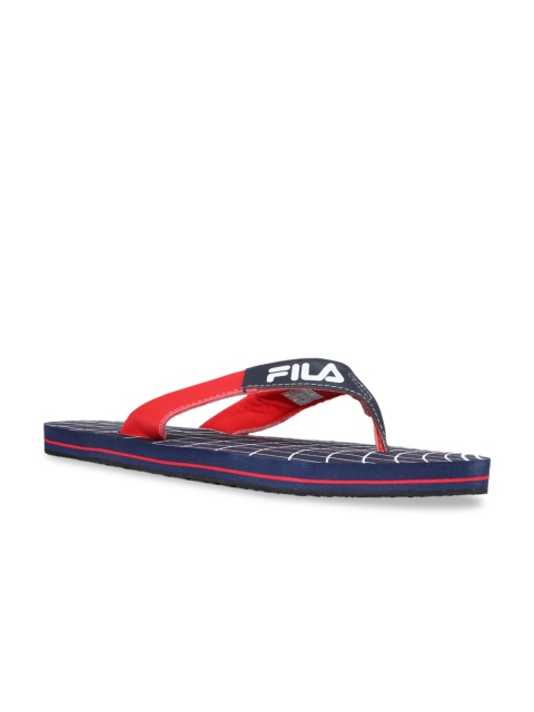 

FILA Men Red & Navy Blue Printed SAVO Thong Flip-Flops