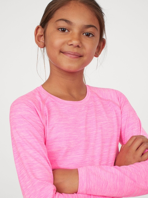 

H&M Girls Multicoloured 2-Pack Long-Sleeve Sports Tops, Multi