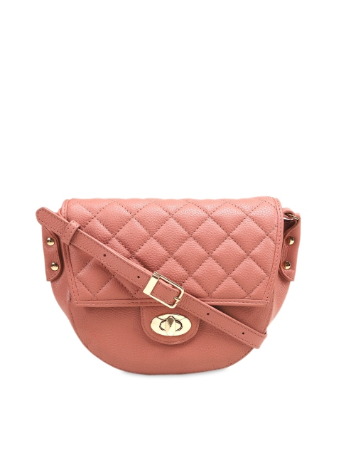 

Da Milano Pink Textured Leather Sling Bag