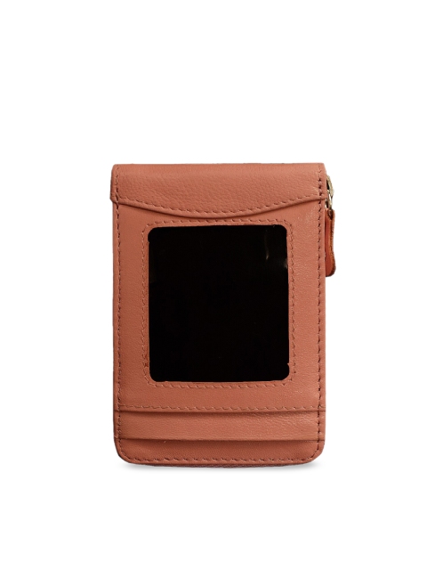

ABYS Unisex Pink Solid Genuine Leather Card Holder