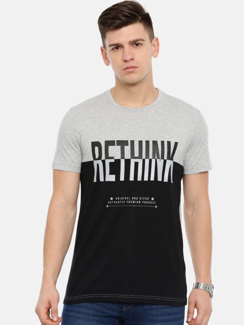 

Classic Polo Men Black Printed Round Neck T-shirt