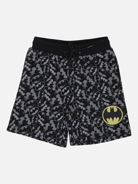 

Kids Ville Boys Black & Grey Batman Print Lounge Shorts