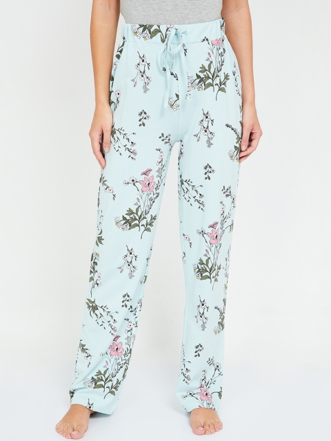 

Ginger by Lifestyle Women Mint Green Floral Print Lounge Pants