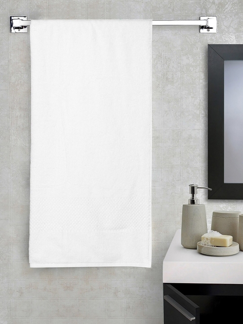 

SPACES Unisex White Solid 450 GSM Essentials Swift Bath Towel