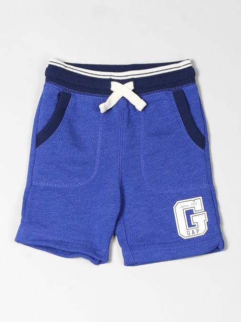 

GAP Boys Blue Solid Logo Patch Pull-On Shorts