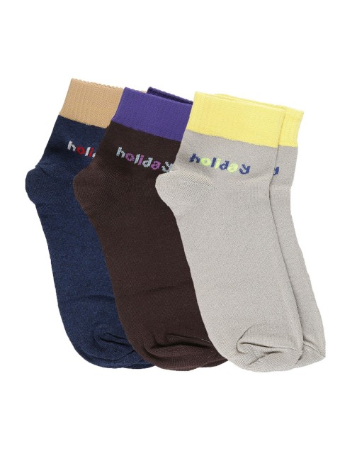 

Dollar Men Pack of 3 Assorted Ankle-Length Socks
