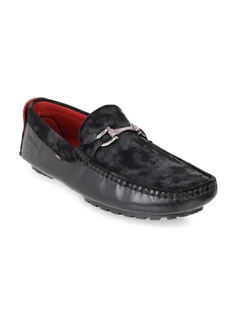 

Buckaroo Men Black Leather Loafers