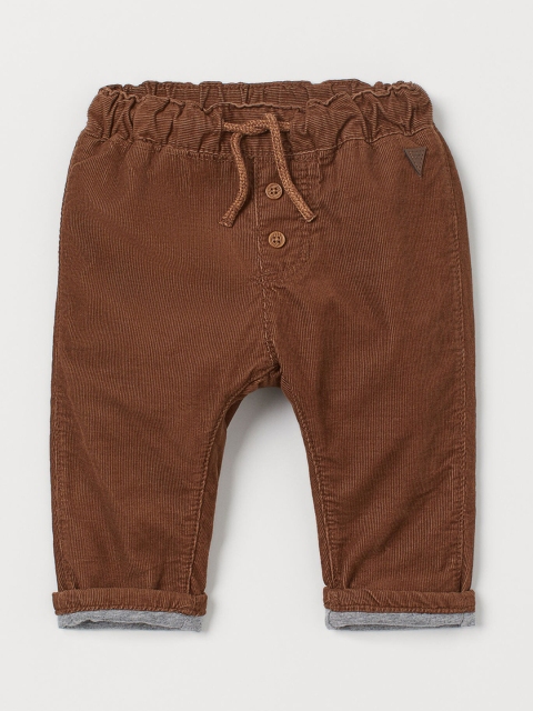 

H&M Boys Brown Solid Fully Lined Corduroy Trousers