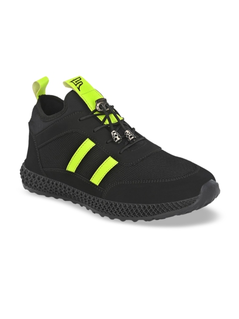 

Fentacia Men Black Woven Design Sneakers