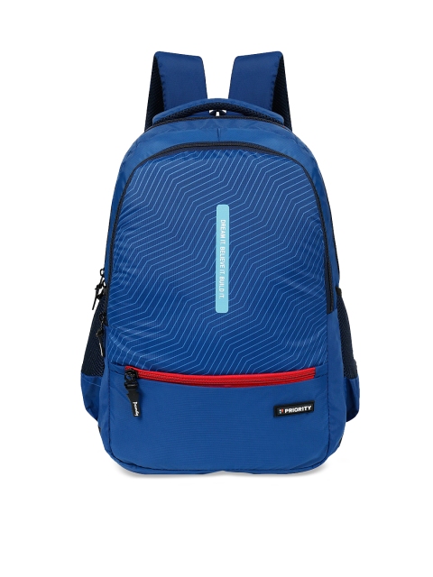 

Priority Unisex Navy Blue Graphic Backpack
