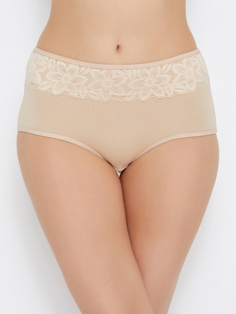 

Clovia Women Beige Solid Hipster Briefs PN3431P24
