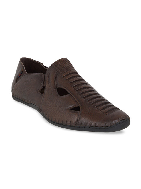 

Buckaroo Men Brown Shoe-Style Leather Sandals