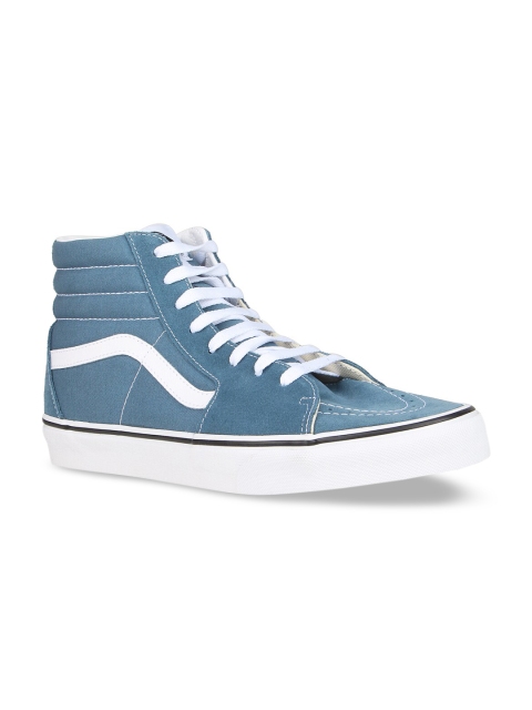 

Vans Unisex Blue Solid PU Mid-Top Sneakers