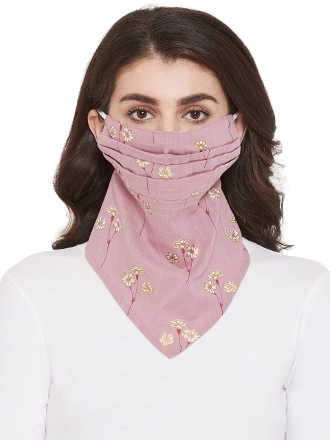 

Clovia Unisex Pink Reusable 2 Ply Scarf Fit Face Mask