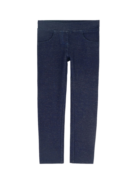 

Cherry Crumble Girls Navy Blue Solid Slim-Fit Jeggings