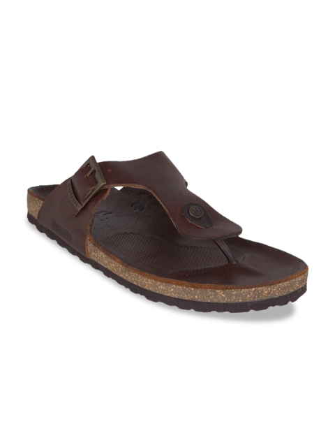 

Buckaroo Men Coffee Brown Leather Comfort Sandals
