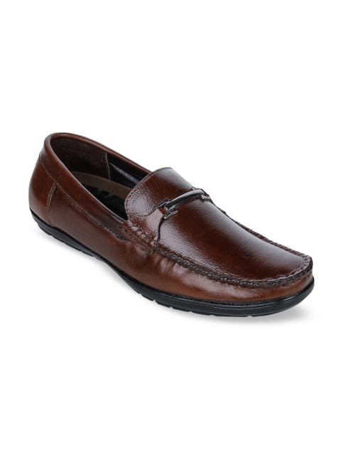 

Bruno Manetti Men Brown Leather Horsebit Loafers