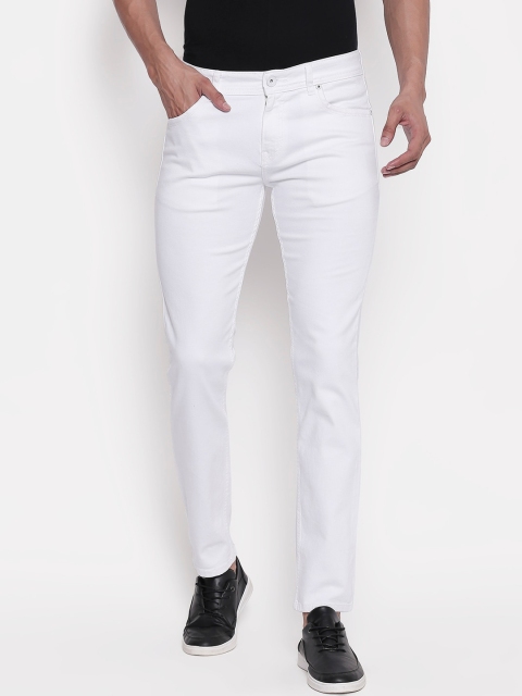 

High Star Men White Slim Fit Mid-Rise Clean Look Stretchable Jeans
