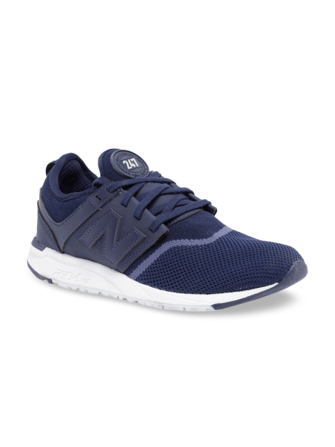 

New Balance Women Blue Woven Design Sneakers