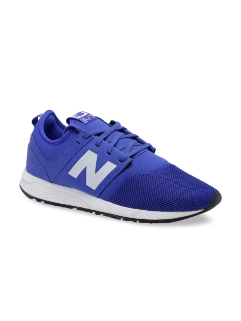 

New Balance Men Blue Woven Design Sneakers