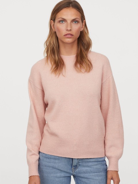 

H&M Women Pink Fine-Knit Jumper
