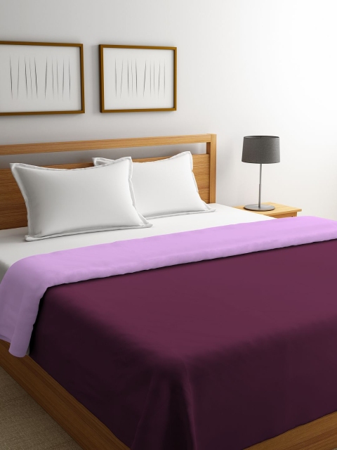

STELLAR HOME Lavender & Maroon Colorblocked Mild Winter 120 GSM Double Bed Comforter