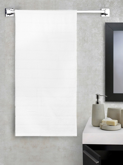 

SPACES Unisex White Solid Livlite 233 GSM Bath Towel