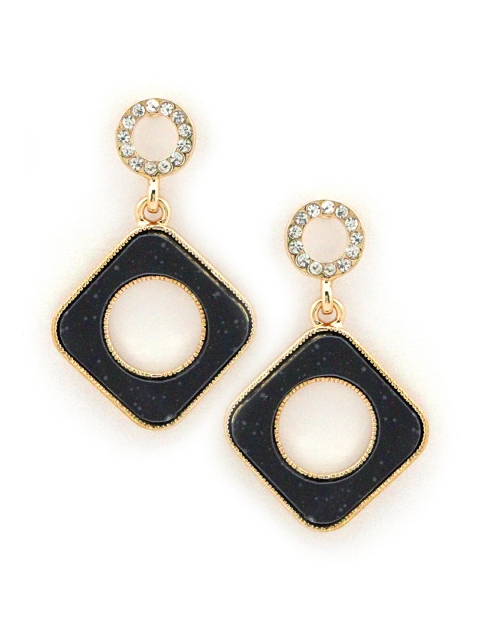 

Sia Art Jewellery Gold & Black Geometric Drop Earrings