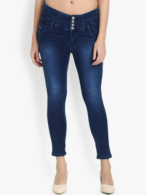 

Perfect Outlet Women Blue Skinny Fit High-Rise Clean Look Stretchable Jeans