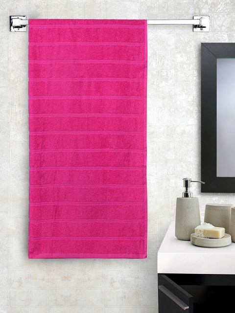 

SPACES Unisex Pink Striped 233 GSM Livlite Bath Towel