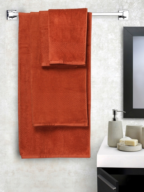 

SPACES Rust Red Essential Swift Dry Set of Bath & Hand 450 GSM Towels