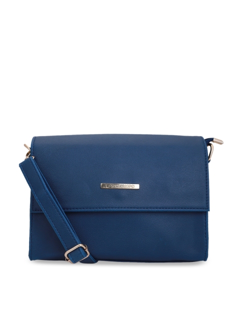 Lapis O Lupo Blue Solid Sling Bag