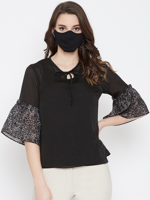 

Imfashini Women Black Printed Top