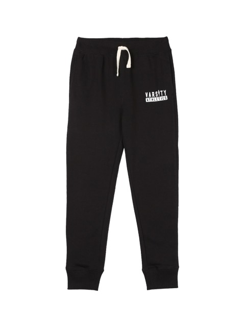 

The Childrens Place Boys Black Solid Straight-Fit Joggers
