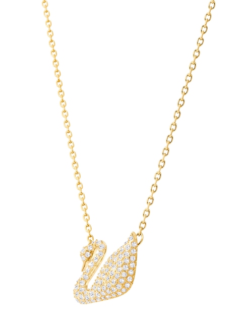 

SWAROVSKI Gold Plated Crystal Swan Necklace, White
