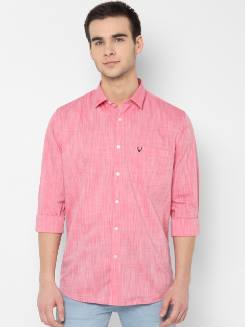 

Allen Solly Men Pink Slim Fit Solid Casual Shirt