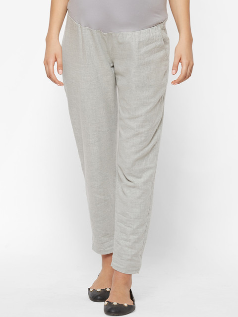 

Mystere Paris Women Grey Colourblocked Maternity Lounge Pants