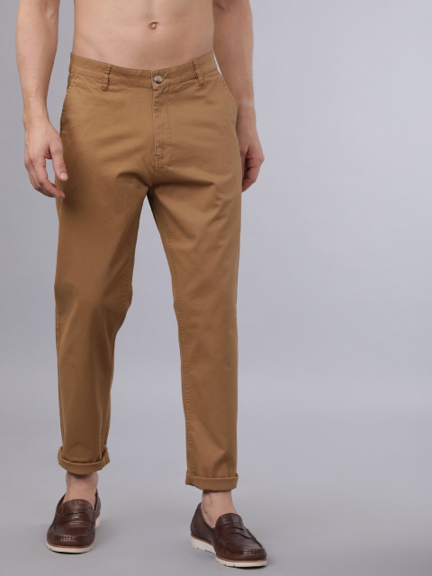 

Horsefly Men Khaki Tapered Fit Solid Chinos