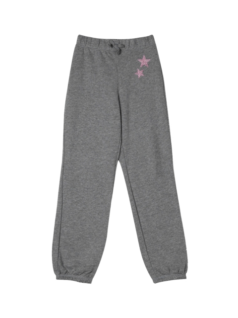 

The Childrens Place Girls Grey Solid Straight-Fit Active Joggers
