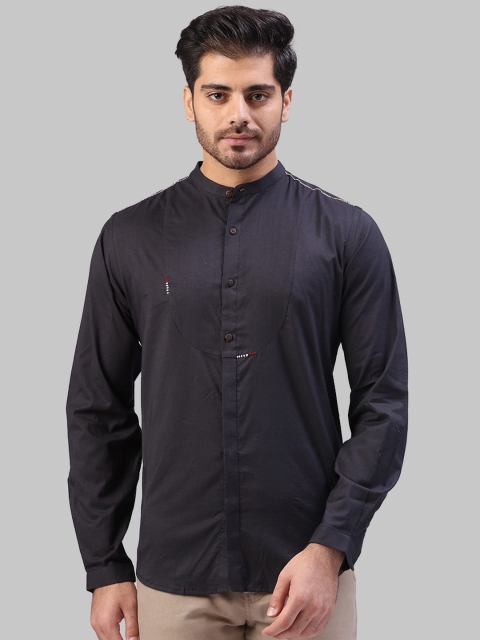 

Raymond Men Black Regular Fit Solid Casual Shirt