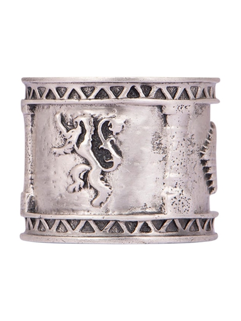 

Masaba Silver-Plated Oxidised Sigil Storm Tribal Finger Ring