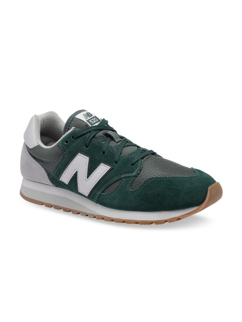 

New Balance Men Green & Grey Colourblocked Sneakers