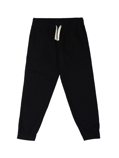 

The Childrens Place Boys Black Solid Pull-On Jogger