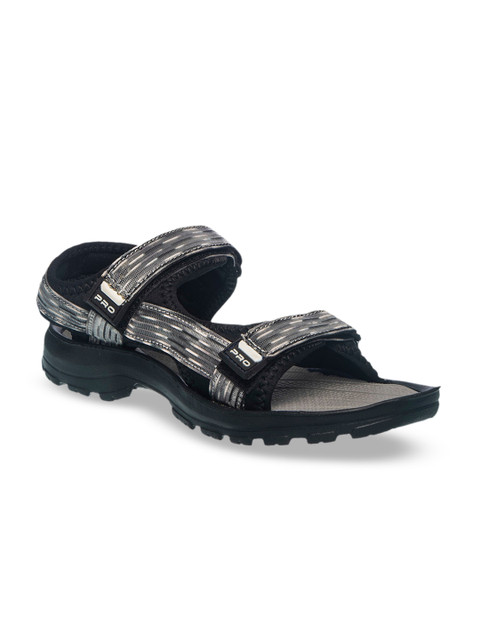 

Khadims Women Black & Grey Sports Sandals