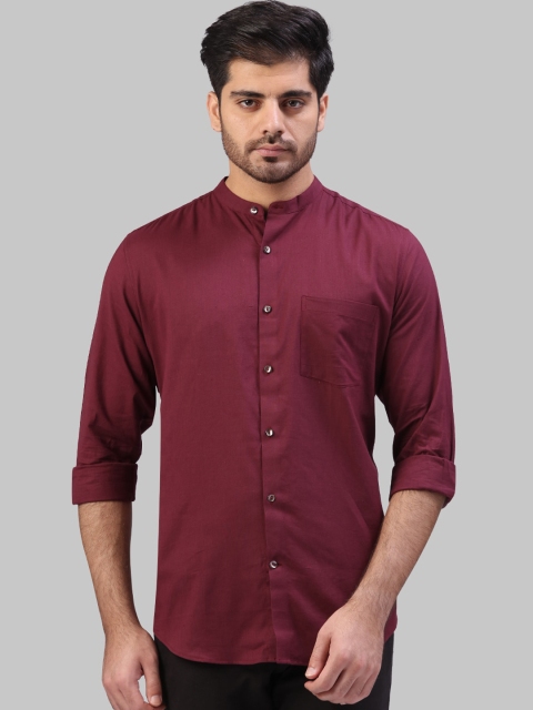 

Raymond Men Burgundy Regular Fit Solid Casual Shirt
